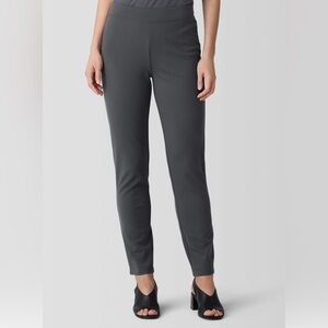 Eileen Fisher Black Stretch Pants Women’s Size Large Flat Front Career Slim